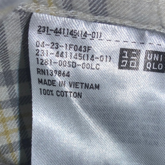 Uniqlo womens  lightweight plaid flannel button front shirt Sz L cotton - Picture 8 of 9